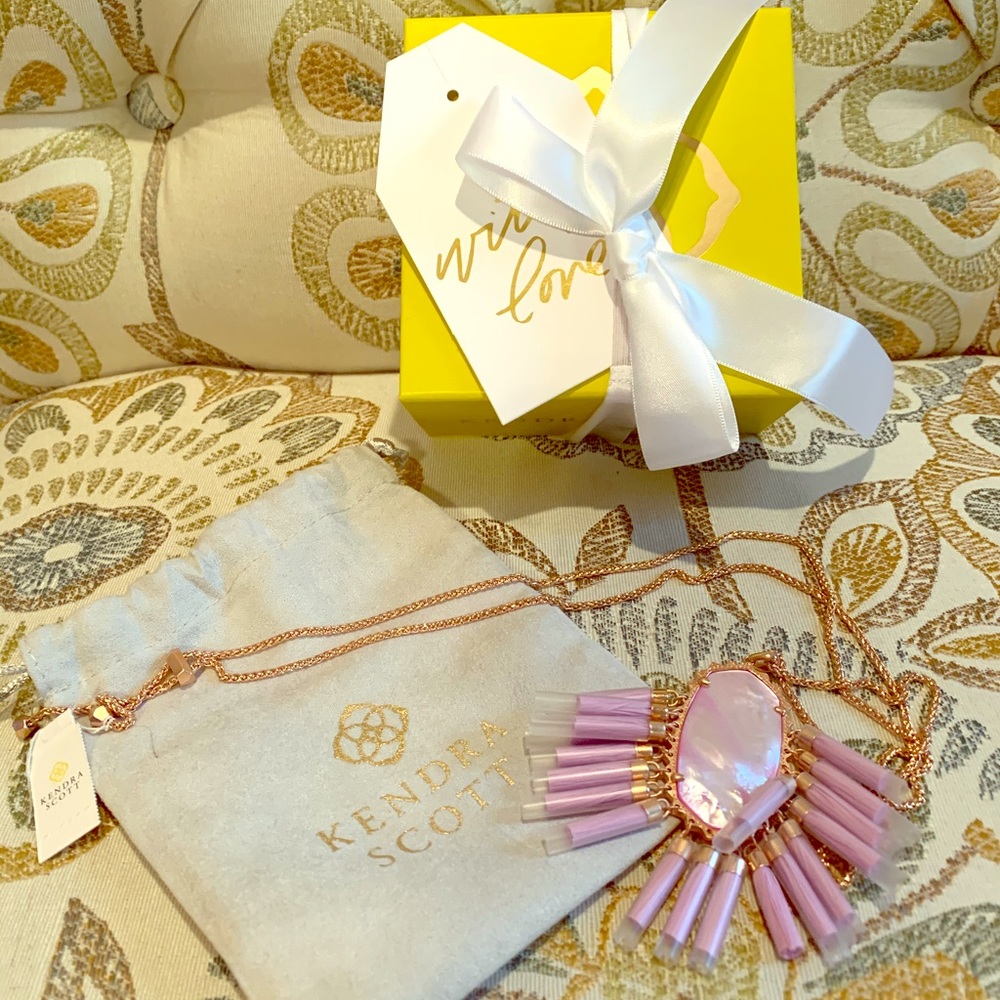 Kendra Scott Betsy Necklace Lavender Tassel NEW